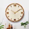 Reloj de Pared Simple Nórdico de Madera Creativo Cool Moda Estilo Crema Sala de Estar Reloj Silencioso de Lujo Ligero para Dormitorio