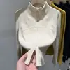 Cardigan de manga larga con doble cremallera y terciopelo cepillado por ambos lados, con diseño para mujer, Otoño/Invierno 2026, Nuevo Top Base