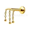 Brincos de Corrente Personalizados Transfronteiriços F136 de Titânio Jiangtai Body Piercing de Liga de Titânio G23 Piercings de Osso da Orelha Atacado
