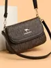 Bolsas Femininas Transfronteiriças Bolsa Transversal Versátil 2025 Nova Moda Estampada Grande Capacidade Multicamada Ombro Único Bolsa Pequena Tendência