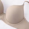 Sutiã liso sem costura com logo em chinês e inglês tamanho grande com bojo underwear feminino cor sólida com aro de aço macio sutiã fino