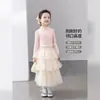 Camiseta Térmica para Niña 2026 Otoño Nueva Moda Top Elegante Infantil Ropa de Punto Cálida para Niños Bebé Manga Larga Primavera y Otoño