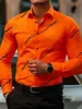 Camisa de Hombre Elástica Transfronteriza para Hombre 2026 Manga Larga Botones Corte Ajustado Tallas Grandes