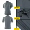 Body Deportivo Camisa Polo con Cuello para Hombre Secado Rápido Elástico de Manga Corta Entrenamiento de Fitness Entrenador Personal Ropa de Trabajo Ropa de Grupo