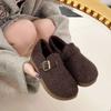 Zapatos Nuevos Birkenstock de Invierno para Mujer, Zapatos Planos de Terciopelo Retro Engrosados Cálidos de Suela Gruesa, Dos Usos, Zapatos Perezosos Casuales y Zapatos de Algodón