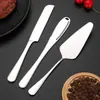 Série de Louças Públicas de Aço Inoxidável 304 Transfronteiriça Colher de Servir Garfo Pá de Bolo Faca de Bolo para Buffet de Comida Ocidental Atacado