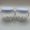 Botella de máscara de dormir 68 dientes 250 ml tarro de crema de mañana y noche leche corporal de aguacate PET tarro de crema exfoliante boca ancha