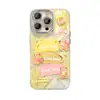 Muñeco Oso de Mantequilla Adecuado para Funda de Teléfono Móvil Apple 16E 14Promax Hilo de Plumas Lindo 15 Gama Alta 13 Niñas 8