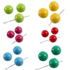 Contas Redondas Lacadas em Acrílico Coloridas como Macaron, Contas Soltas, Corrente de Celular DIY Feita à Mão, Pulseira, Materiais e Acessórios para Joias