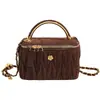 Bolso de cadena acolchado estilo Chanel nuevo para mujer, moderno, simple, bolso de hombro versátil, bolso tipo cubo de nicho de moda, comercio exterior
