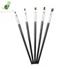 Set de 5 Plumas para Uñas Pluma de Fototerapia Grande y Pequeña Varilla Negra Cabeza Plana Pincel de Pelo Largo y Corto Fototerapia Francesa Armadura