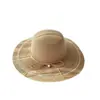 Chapéu de Sol Bucket Hat Trançado da Moda para Mulheres, Novo Chapéu de Pescador Cúpula para Férias na Praia, Chapéu de Sol com Proteção Solar