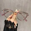 Gafas Planas Fotocromáticas Metal Retro Ojo de Gato Planas Moda Gama Alta Anti-Luz Azul Gafas que Cambian de Color