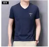 Nova camiseta masculina de verão 2023 com estampa, gola V, manga curta, Air Force One, atacado