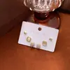 Pendientes Cuadrados de Diamante y Perla Casuales y Exquisitos Set de Pendientes de Ojo de Gato Coloridos Pendientes Versátiles de Moda Diaria para Mujeres