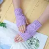 Yifan outono e inverno viagem ao ar livre quente moda coreana tendência luvas com buraco para o polegar short duas luvas de braço com diamante feminina