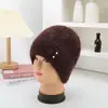 Moda de invierno gorro de lana grueso y cálido con forro polar para ancianos para mujeres, mamá, sombrero para mediana edad y ancianos