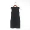 [Oferta Especial] Vestido de Punto Zz Simple y Elegante sin Mangas Nuevo Estilo Chinoiserie