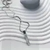 Pingente Tridimensional Minimalista Colar Masculino Estilo Hip-Hop Acessório de Marca de Nicho Ins Gargantilha para Casal Joia