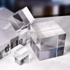 Regalo de Cristal Cubo Grabado Láser 3D 20-200mm Manualidades Creativas Adornos K9 Cuadrado Cristal Blanco K9
