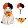 Peluca Afro Divertida de Dos Tonos para Mascotas, Cabello Rizado de Payaso Universal, Gorro para Gatos, Perros y Patos [Personalizable]