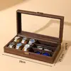 Caja de Almacenamiento para Relojes, Estante de Almacenamiento, Estuche Integrado para Relojes y Joyería, Caja de Exhibición de Relojes de Doble Capa con Tapa para Uso en el Hogar