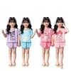 2026 Nuevo Conjunto de Ropa de Casa Dulce de Dibujos Animados Lindo de Verano para Niñas y Niños Pequeños
