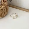 Anel de Flor Margarida com Design de Nicho Versão Coreana para Mulheres, Acessório de Anel de Dedo Indicador Estilo Ins Temperamento Fashion e Criativo Estilo Aberto