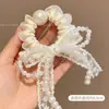 Diadema de Pelo Plisada con Volantes de Alta Gama Estilo Coreano 2026 Nueva Cuerda para Moño y Cola de Caballo para Mujer