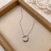 Colar Lua Transfronteiriço, Design de Nicho, Versátil, Personalizado, Alto Padrão, Moderno, Colar Corrente Clavícula para Mulheres
