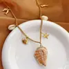 Serie Marina Más Vendida Transfronteriza Europea y Americana Colgante de Playa Caracola Caballito de Mar Collar Estilo Vacaciones Juego de Conchas de Lujo Ligero