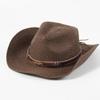 Sombrero vaquero occidental para hombres y mujeres, para usar en verano, protección solar, sombrero de sol retro, sombrero de caballero, Nuevo