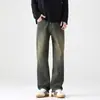 Ropa Popular para Hombre / Primavera 2026 Nuevo Jeans Rectos Holgados Americanos High Street Elásticos Pantalones para Hombre