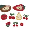 Nuevo Parche de Tela de Flor de Cerezo Roja de Dibujos Animados Lindo Accesorios Pasadores Hechos a Mano DIY Zapatos y Sombreros Accesorios para Ropa