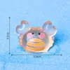 Par de cangrejos creativos en miniatura que brillan en la oscuridad, accesorios decorativos 3D DIY de bolsa sorpresa, adornos de escritorio en miniatura