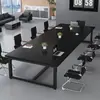 Mesa de conferência, mesa de escritório simples e moderna, mesa de escritório retangular moderna e minimalista, mesa longa simples para treinamento