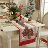 Novo Caminho de Mesa Jacquard Tingido em Fio Poliéster-Algodão Transfronteiriço, Caminho de Cama, Capa Decorativa de Natal, Toalha de Mesa