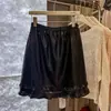 Falda midi de cuero lisa y versátil de Feiyuan con volantes para mujer, nueva falda elegante de línea A para commuting de principios de otoño