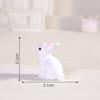Transfronterizo Lindo Animal Conejo Realista DIY Resina Artesanía Accesorios Micro Paisaje Adornos para Coche Accesorios Decorativos