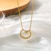 Collar de diseño coreano para mujer Luna Sol estrella todo-partido lujo ligero nicho titanio de alta calidad no se decolora cadena de clavícula joyería