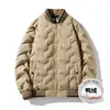 Tangkezhe Jaqueta de Penas Masculina Nova Outono e Inverno Juventude Casual de Negócios Jaqueta Baseball Solta Quente Tendência Marca Casaco