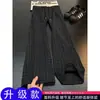 Calça casual masculina com estampa completa pied-de-poule azul escuro outono cleanfit toque de alta qualidade calça com caimento calça de perna reta solta