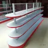Prateleiras de Supermercado Loja de Conveniência Papelaria Farmácia Rack de Armazenamento Exibição Cantina Loja de Lanches Rack Unilateral Dupla Face Multi-Camada