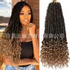 Pelucas Sintéticas Libres de Fibra Europeas y Americanas, Cabello Crochet, Nulocs con Puntas Rizadas, Puntas Rizadas Estilo Lombriz de Tierra, Estilo Exótico