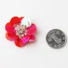 Pegatinas de Flor de Lentejuelas Decorativas para Tela, Accesorios de Cuentas, Bolsos, Zapatos y Sombreros, Cuentas Sueltas, Parches para Ropa, Calcomanías, Hecho a Mano para DIY