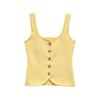 Exportación al por mayor Ropa de mujer transfronteriza Otoño 2025 Estilo europeo y americano Chaleco pequeño abotonado Top halter para mujer G826118F