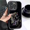 Escalera de Luz de Luna y Estrellas Negro Nuevo Diseño de Ranura Protector para Funda de Teléfono Iphone14/15/16/17Promax