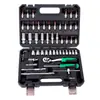 Kit de reparo automotivo de 53 peças para manutenção doméstica, conjunto de ferramentas de hardware para reparo automotivo, uma caixa de chaves e soquetes de uso duplo