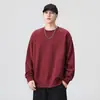 Sudadera retro americana de peso pesado de 320 g, nueva colección otoño/invierno 2026, corte holgado de moda, top casual versátil de manga larga