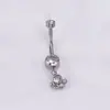 Cross-border moto nuevo dulce fresco chica caliente estilo anillo para ombligo de acero inoxidable colgante de pata de oso clavo umbilical decoración umbilical fábrica de origen comercio exterior